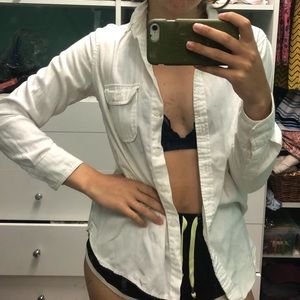 White Urban outfitters bdg button up flannel